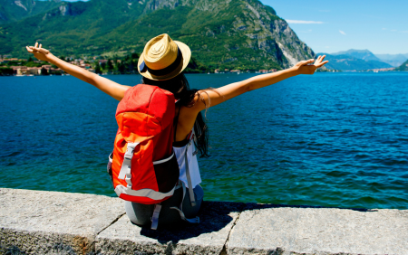 Female traveller exploring Norway independently